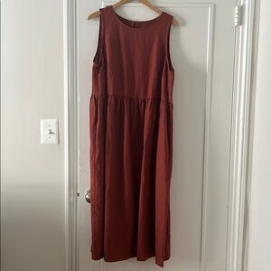 notPERFECTLINEN Napa Dress Redwood XL